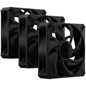 Corsair RS Series RS120 Max PWM korpuso ventiliatorius - 120mm, juodos spalvos, 3er-Pack