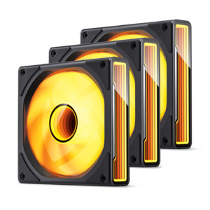 Jonsbo ZK-120B ARGB PWM korpuso ventiliatorius, 120mm, 3er-Pack - juodos spalvos - Image 2