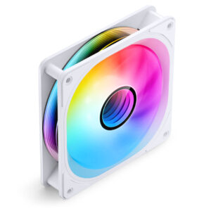 Jonsbo FR-606W PWM-korpuso ventiliatorius, RGB - 120mm, baltos spalvos