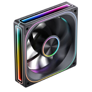 Jonsbo ZA-120 korpuso ventiliatorius, Reverse Blade, PWM, ARGB - 120mm, juodos spalvos