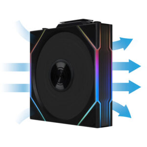 Lian Li UNI FAN TL Wireless korpuso ventiliatorius, ARGB, PWM, 3er-Pack - 120 mm, juodos spalvos - Image 2