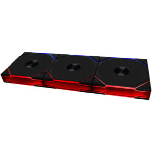Lian Li UNI FAN TL Wireless korpuso ventiliatorius, ARGB, PWM, 3er-Pack - Reverse Blade, 120mm, juodos spalvos - Image 1