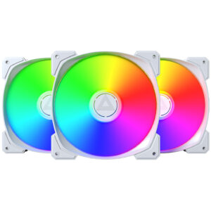 Montech HP140 PWM ARGB korpuso ventiliatorius, 3er Pack - 140mm, baltos spalvos