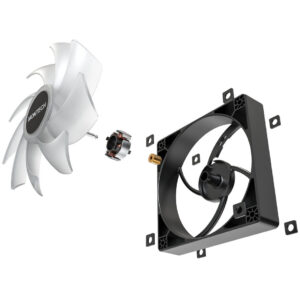 Montech GF120 PWM ARGB korpuso ventiliatorius, 3er Pack - 120mm, juodos spalvos - Image 2