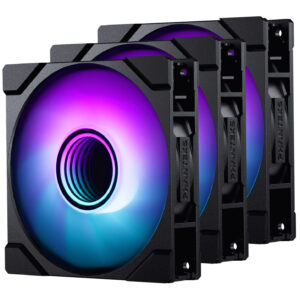 PHANTEKS M25 Gen2 PWM D-RGB korpuso ventiliatorius, 3er-Pack - 120mm, juodos spalvos