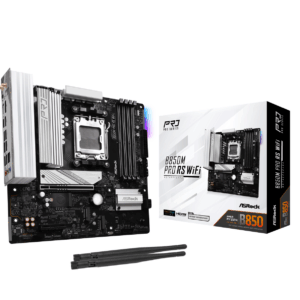 ASROCK B850M Pro RS WiFi pagrindinė plokštė, Sockel AM5, AMD B850, Micro-ATX, DDR5