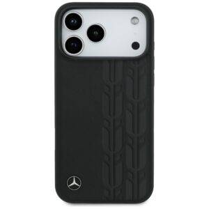 Mercedes Leather Laurel Leaves MagSafe dėklas skirtas Apple iPhone 17 Pro Max juodos spalvos - Image 3