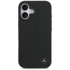 Mercedes Leather Large Laurel Leave MagSafe dėklas skirtas Apple iPhone 17 juodos spalvos - Image 3
