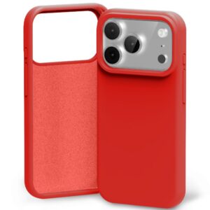 Dėklas Mercury Silicone skirtas Apple iPhone 17 Pro raudonos spalvos