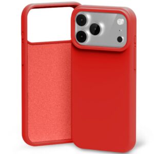 Dėklas Mercury Silicone skirtas Apple iPhone 17 Pro Max raudonos spalvos