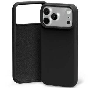 Dėklas Mercury Silicone skirtas Apple iPhone 17 Pro Max juodos spalvos
