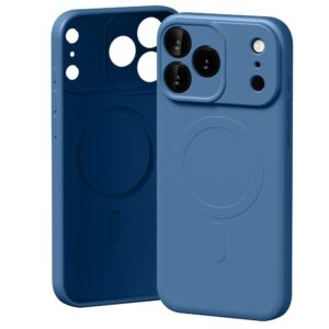 Mercury Semi-Silicone MagSafe dėklas skirtas Apple iPhone 17 Pro Max mėlynos spalvos
