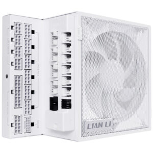Lian Li EDGE GOLD 1200 80 PLUS Gold PSU, PCIe 5.1, ATX 3.1 - 1.200 Watt, baltos spalvos, inkl. USB-Hub - Image 2