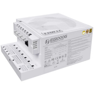 Lian Li EDGE GOLD 1000 80 PLUS Gold power supply, PCIe 5.1, ATX 3.1 - 1,000 watts, white, including USB hub - Image 2