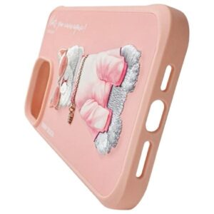 Nimmy dėklas Apple iPhone 15 Pro Max 6.7" rožinės spalvos Glasses Cool Cat - Image 6