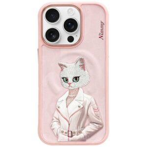 Dėklas Nimmy Magnetic fashion cute pet MagSafe skirtas Apple iPhone 16 Pro Max rožinės spalvos - Image 1