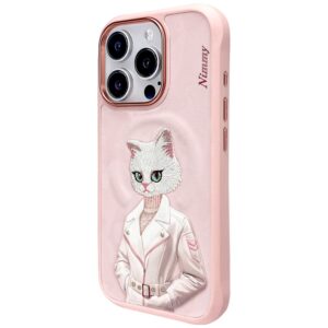 Dėklas Nimmy Magnetic fashion cute pet MagSafe skirtas Apple iPhone 16 Pro Max rožinės spalvos - Image 2