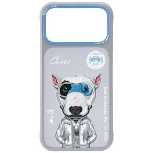 Dėklas Nimmy Cool&Cute 2.0 Dog skirtas Apple iPhone 17 Pro pilkos spalvos - Image 1