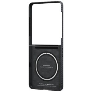 Dėklas PITAKA Ultra-Slim MagSafe skirtas Samsung Galaxy Z Flip7 juodos ir pilkos spalvos - Image 3