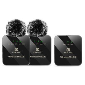Bevielis skaitmeninis dvigubas mikrofonas, prisegamas, OTG USB Type-C, Lightning - Image 1