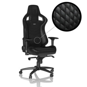 noblechairs EPIC Real Leather žaidimų kėdė - juodos spalvos - Image 1