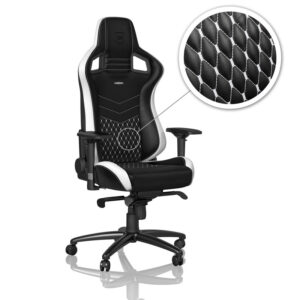 noblechairs EPIC Real Leather žaidimų kėdė - juodos spalvos/baltos spalvos/raudonos spalvos - Image 1