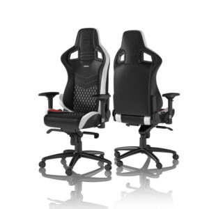 noblechairs EPIC Real Leather žaidimų kėdė - juodos spalvos/baltos spalvos/raudonos spalvos - Image 2