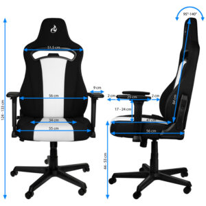 Nitro Concepts E250 žaidimų kėdė - Radiant White - Image 2