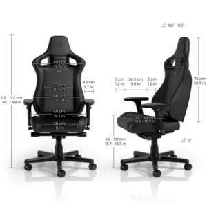 noblechairs EPIC Compact žaidimų kėdė - Black/Carbon - Image 2