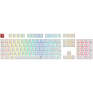 Glorious Aura Keycaps - 105 Keycaps, ANSI, US išdėstymas, baltos spalvos