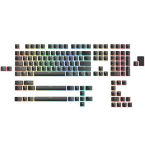 Glorious Aura Keycaps - 145 Keycaps, US išdėstymas, juodos spalvos