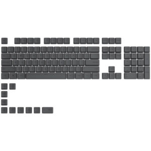 Glorious GPBT Keycaps - 114 PBT Caps, ANSI, US išdėstymas, Black Ash