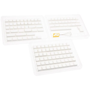 Ducky Blank White PBT Set, MDA-Profil - 133 Keycaps, ANSI-US-išdėstymas, ANSI-US-išdėstymas