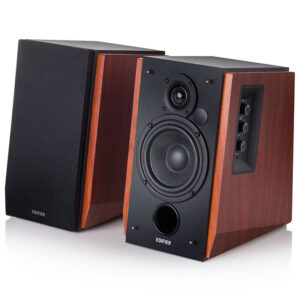 Edifier R1700BT 2.0 Bluetooth bookshelf kolonėlės (pair) - juodos spalvos/rudos spalvos