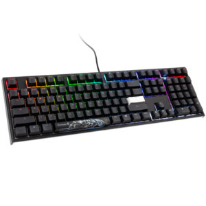 Ducky One 2 Backlit PBT žaidimų klaviatūra MX-Speed-Silver, RGB LED - juodos spalvos US išdėstymas