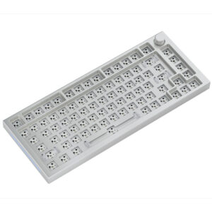 Glorious GMMK Pro White Ice 75% TKL klaviatūra - Barebone, ANSI išdėstymas, sidabro spalvos