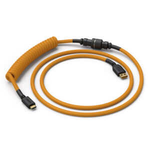 Glorious Coiled Cable susuktas klaviatūros laidas Glorious Gold, USB-C į USB-A - 1,37m, aukso spalvos
