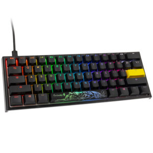 Ducky One 2 Pro Mini žaidimų klaviatūra, RGB LED - Gateron Yellow US išdėstymas