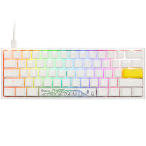 Ducky One 2 Pro Mini White Edition žaidimų klaviatūra, RGB LED - Gateron Yellow US išdėstymas - Image 2