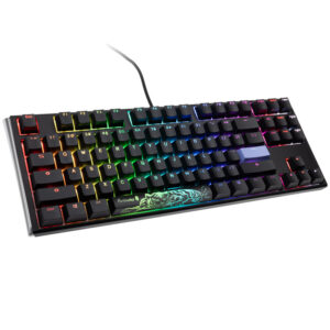 Ducky One 3 Classic Black/White TKL žaidimų klaviatūra, RGB LED - MX-Speed-Silver US išdėstymas