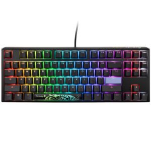 Ducky One 3 Classic Black/White TKL žaidimų klaviatūra, RGB LED - MX-Speed-Silver US išdėstymas - Image 2