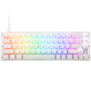 Ducky One 3 Aura White SF žaidimų klaviatūra, RGB LED - MX-Blue US išdėstymas - Image 2