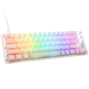 Ducky One 3 Aura White SF žaidimų klaviatūra, RGB LED - Gateron Baby Kangaroo US išdėstymas