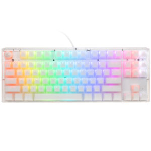 Ducky One 3 Aura White TKL žaidimų klaviatūra, RGB LED - MX-Blue US išdėstymas - Image 2