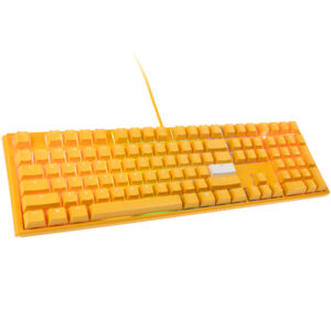Ducky One 3 Yellow žaidimų klaviatūra, RGB LED - MX-Clear US išdėstymas
