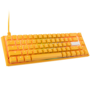Ducky One 3 Yellow SF žaidimų klaviatūra, RGB LED - MX-Blue US išdėstymas