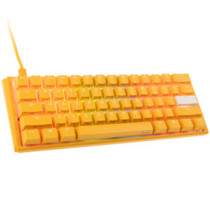 Ducky One 3 Yellow Mini žaidimų klaviatūra, RGB LED - MX-Black US išdėstymas