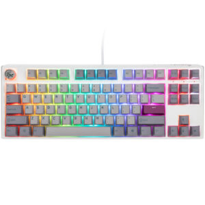 Ducky One 3 Mist Grey TKL žaidimų klaviatūra, RGB LED - MX-Silent-Red US išdėstymas - Image 2