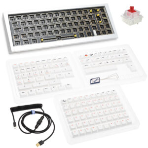 Ducky Outlaw 65 žaidimų klaviatūra, Barebone - Silver ISO išdėstymas