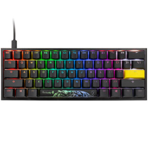 Ducky One 2 Pro Mini žaidimų klaviatūra RGB LED - Cherry Silent Red US išdėstymas - Image 2